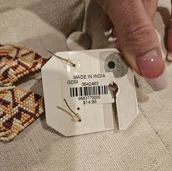 Beaded Fringe Earrings - Picture 3 of 3